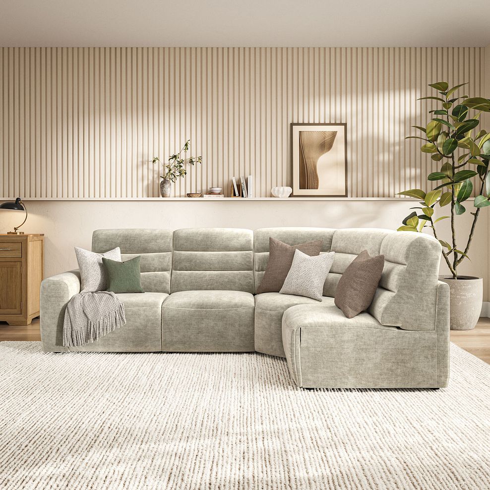 Cohen Group 4 Electric Recliner in Plush Beige Fabric 3