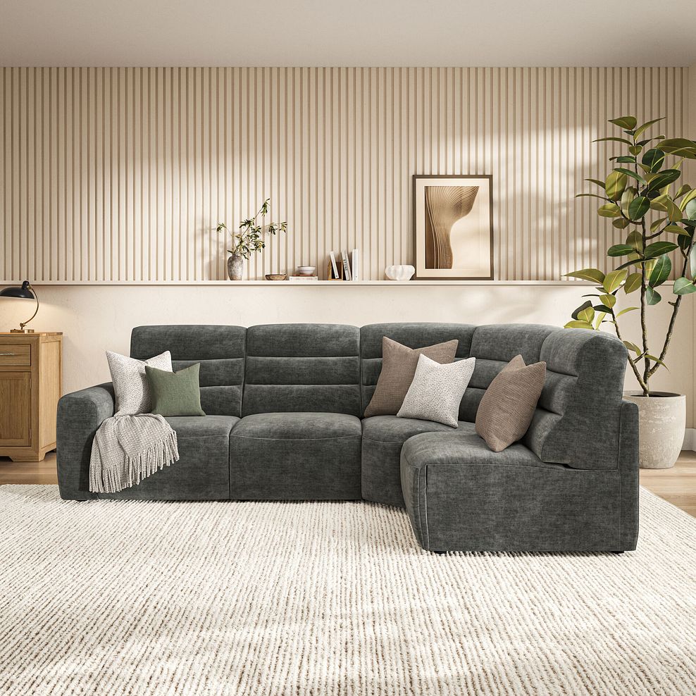 Cohen Group 4 Electric Recliner in Plush Charcoal Fabric 3