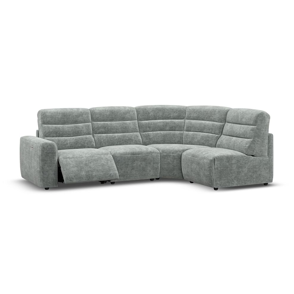 Cohen Group 4 Electric Recliner in Plush Silver Fabric 2