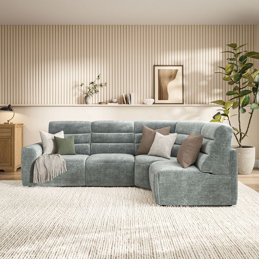 Cohen Group 4 Electric Recliner in Plush Silver Fabric 3