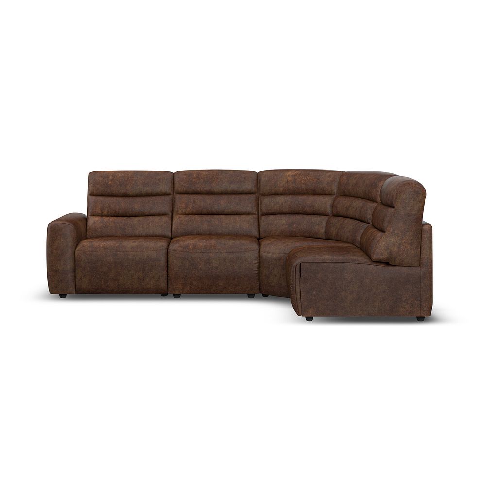 Cohen Group 4 Electric Recliner in Ranch Dark Brown Fabric 4