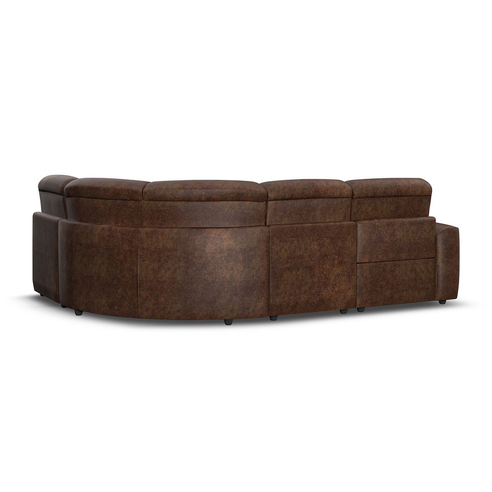 Cohen Group 4 Electric Recliner in Ranch Dark Brown Fabric 5