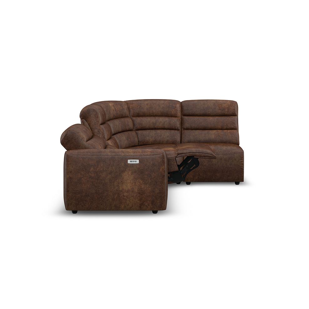 Cohen Group 4 Electric Recliner in Ranch Dark Brown Fabric 7