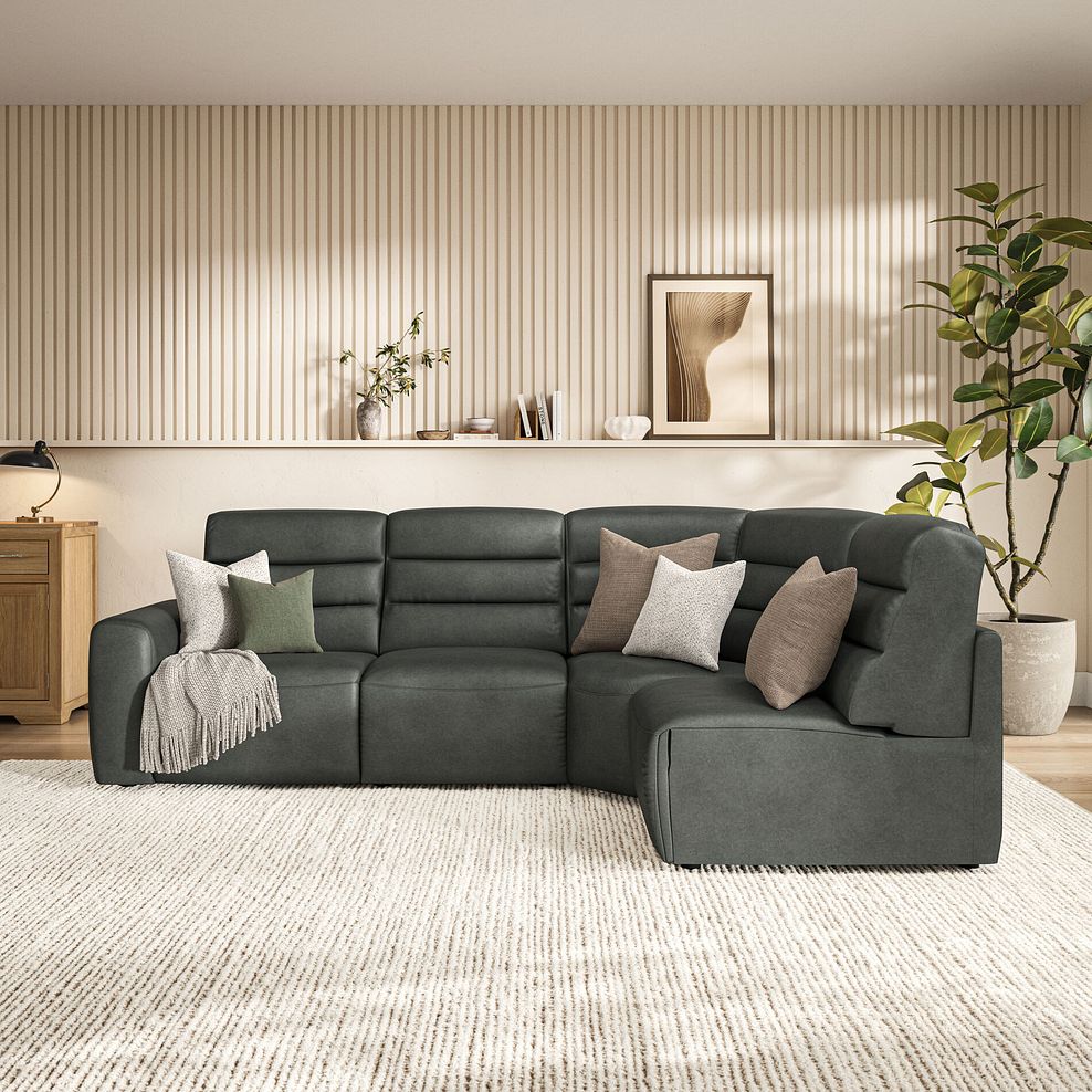 Cohen Group 4 ELectric Recliner in Virgo Lead Leather 3