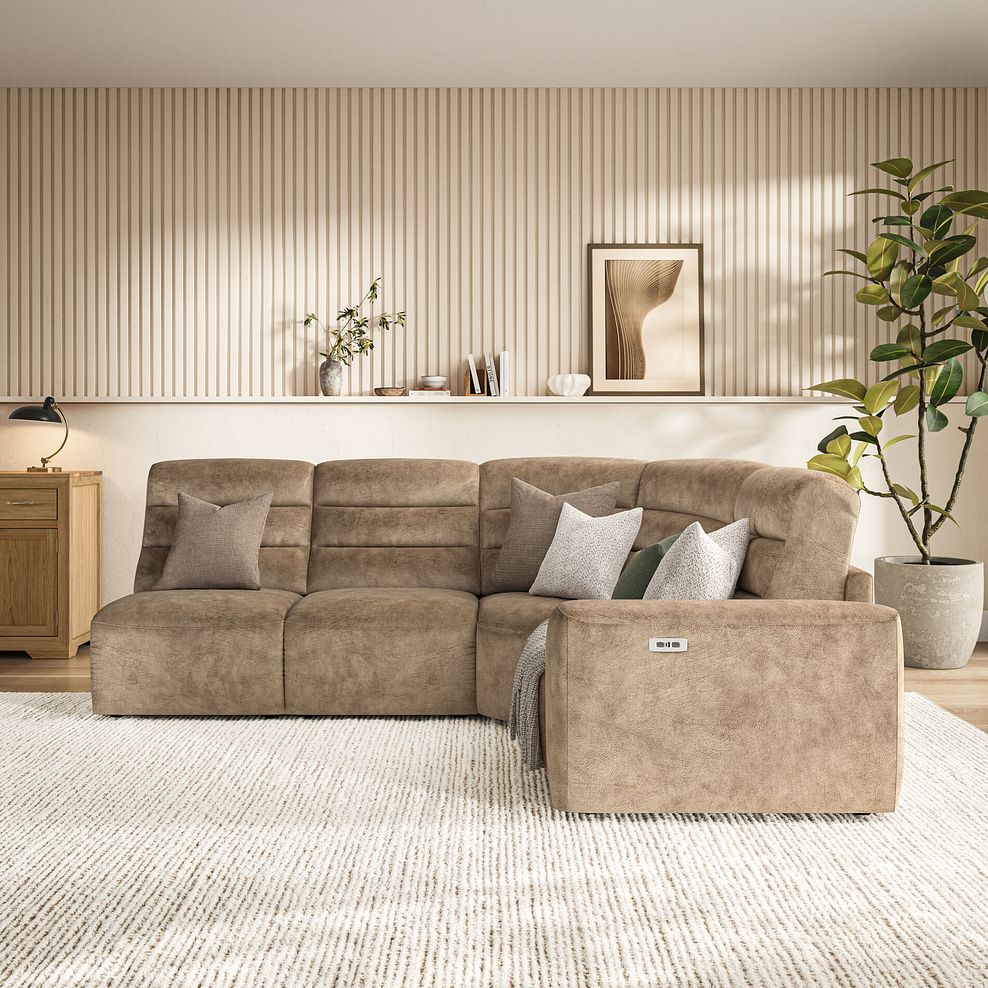 Cohen Group 5 Electric Recliner in Dapple Taupe Fabric 3