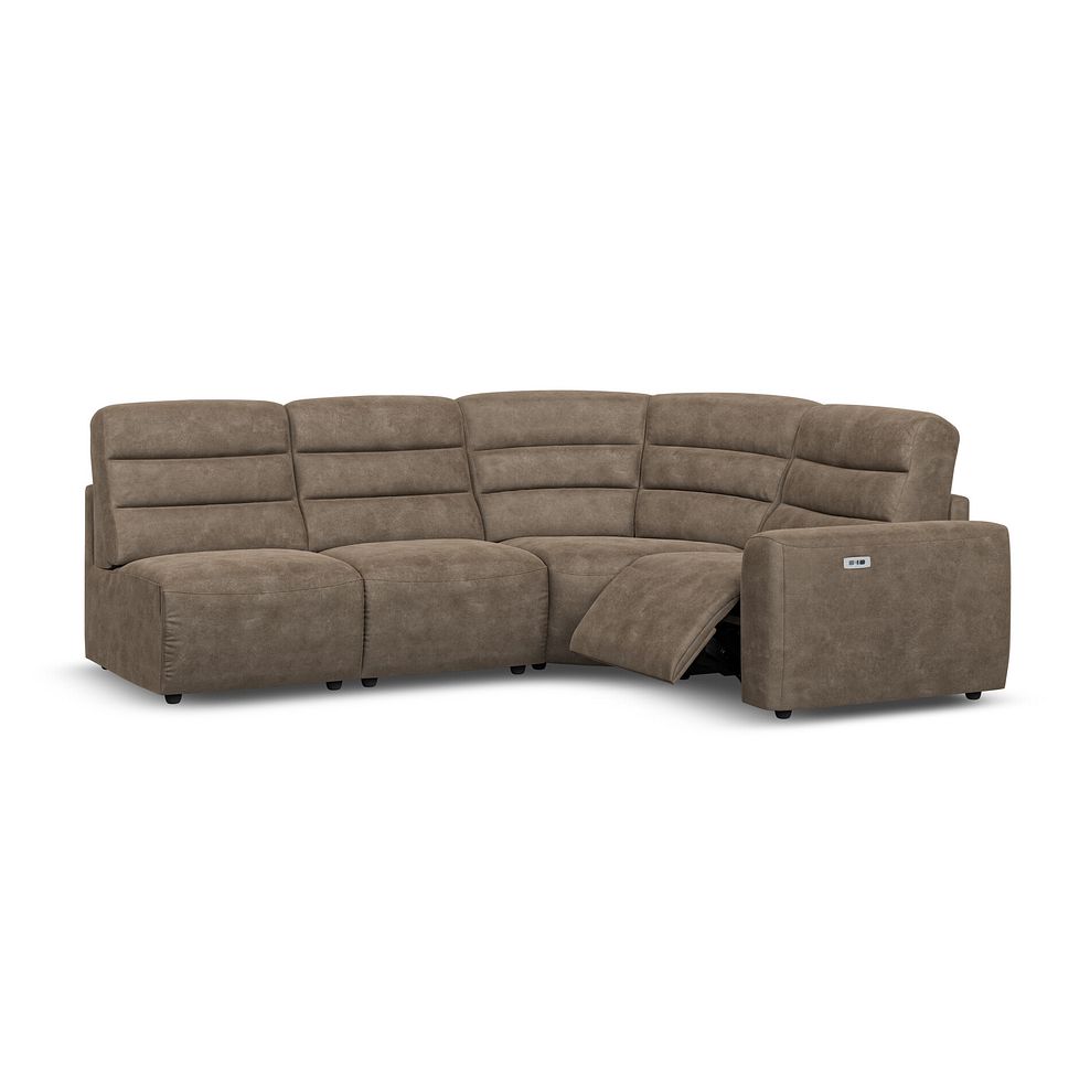 Cohen Group 5 Electric Recliner in Miller Earth Brown Fabric 2