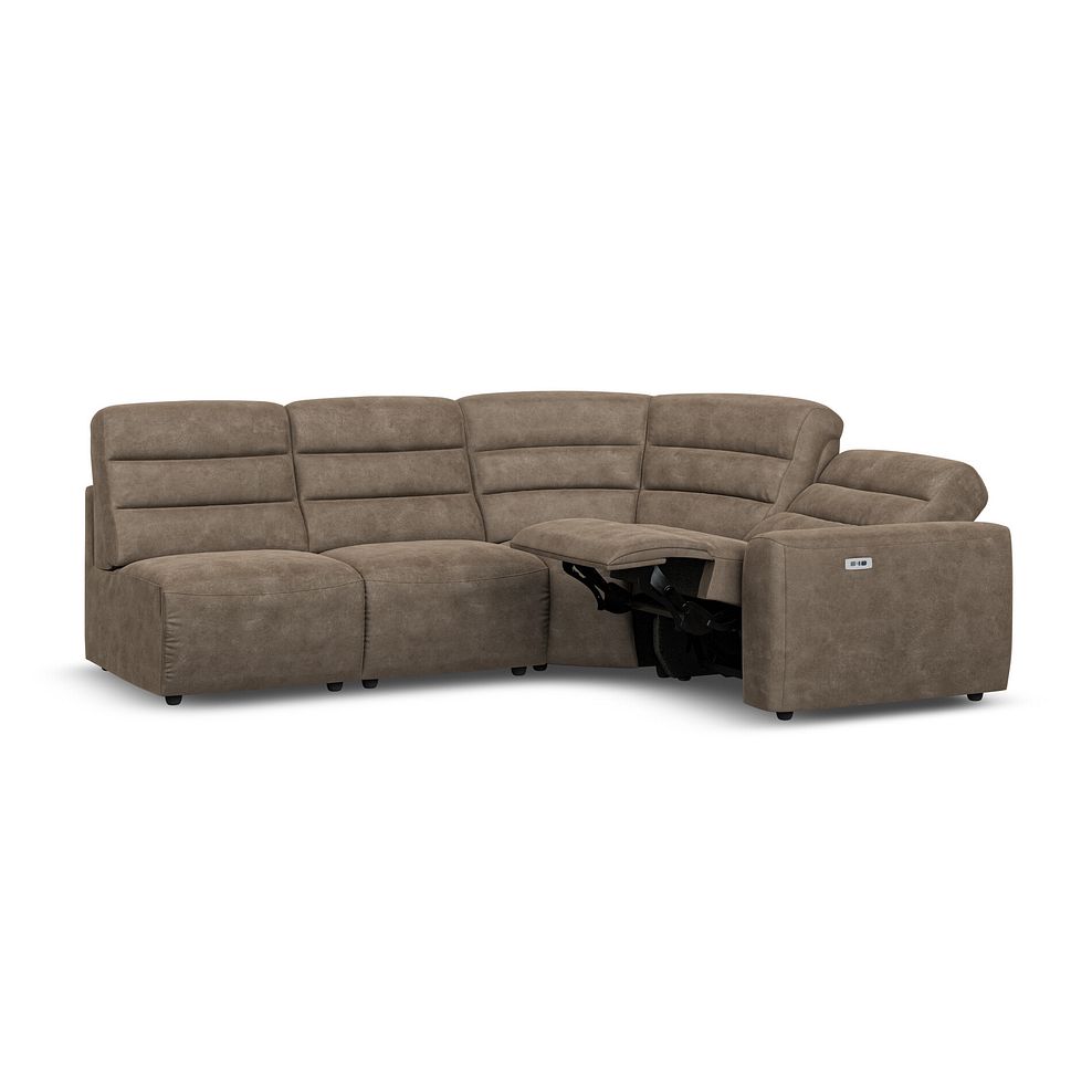 Cohen Group 5 Electric Recliner in Miller Earth Brown Fabric 3