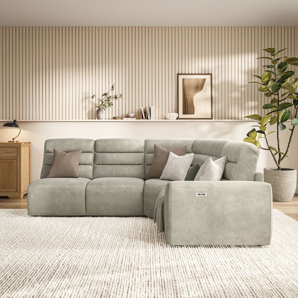 Cohen Group 5 Electric Recliner in Miller Taupe Fabric 1