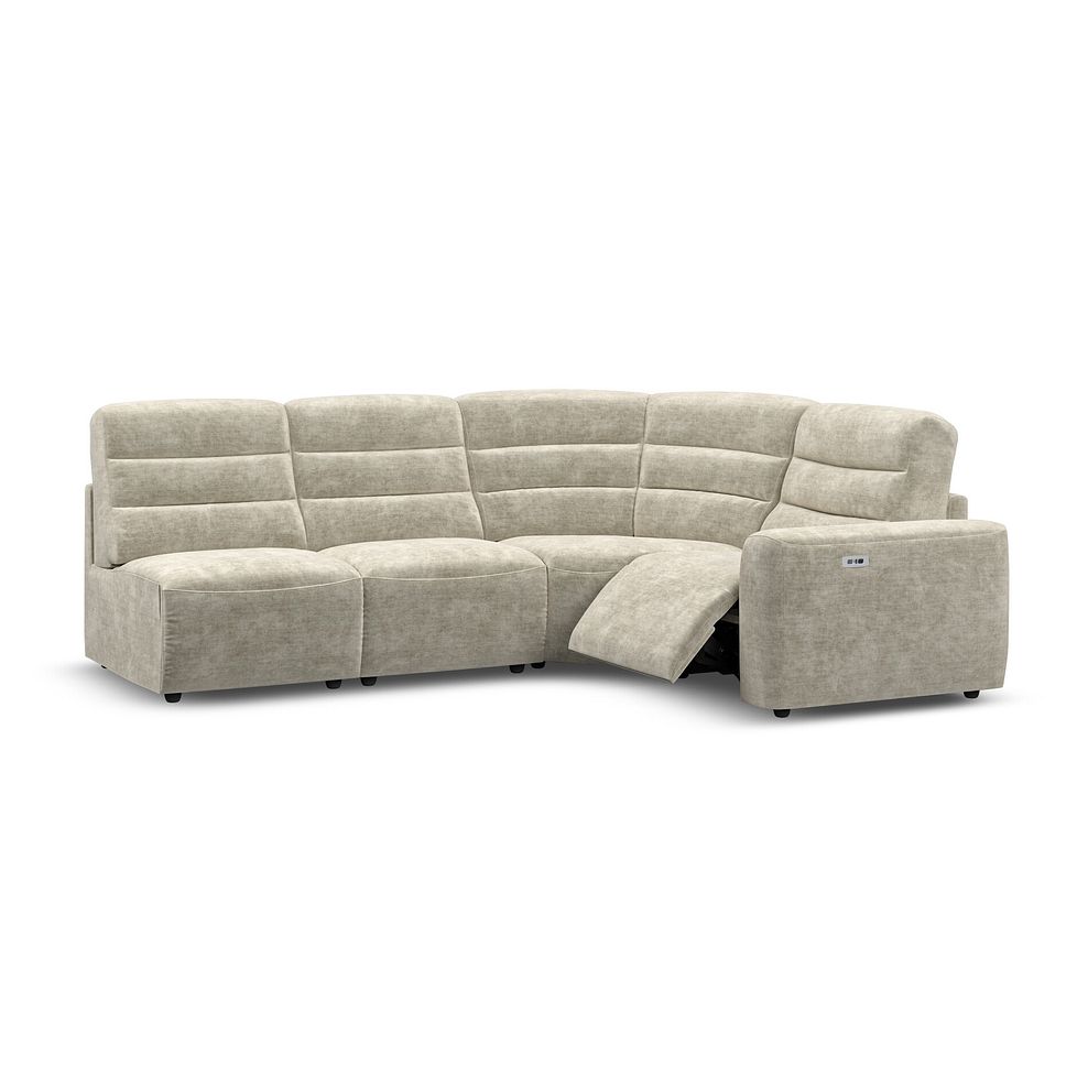 Cohen Group 5 Electric Recliner in Plush Beige Fabric 2