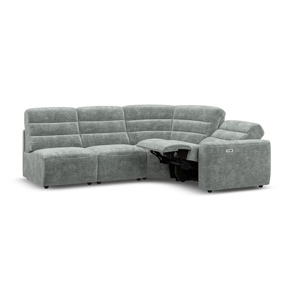 Cohen Group 5 Electric Recliner in Plush Silver Fabric 3