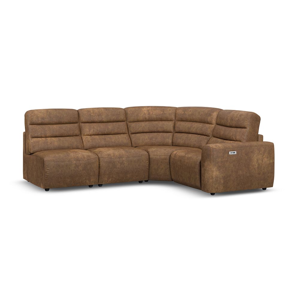 Cohen Group 5 Electric Recliner in Ranch Brown Fabric 1