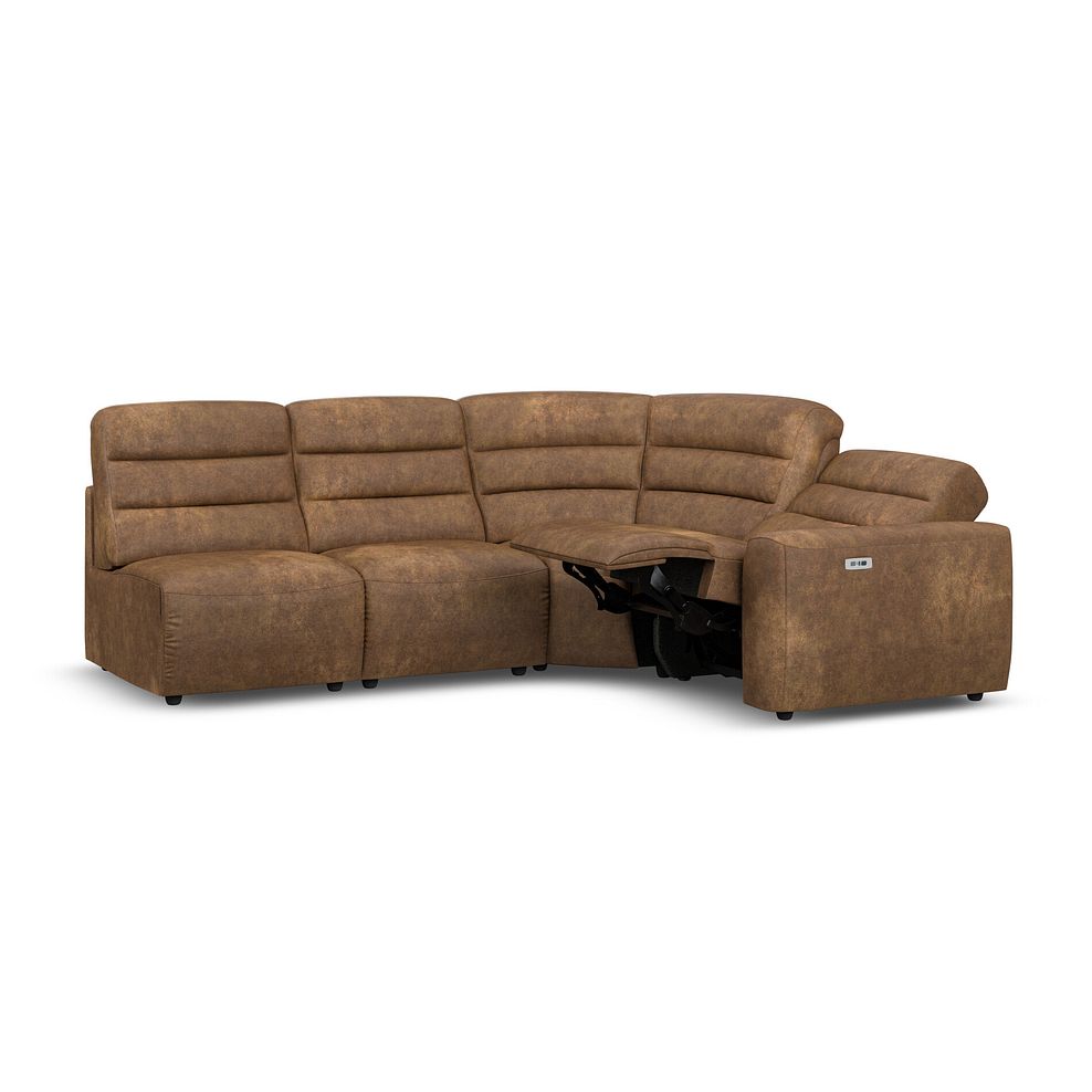 Cohen Group 5 Electric Recliner in Ranch Brown Fabric 3