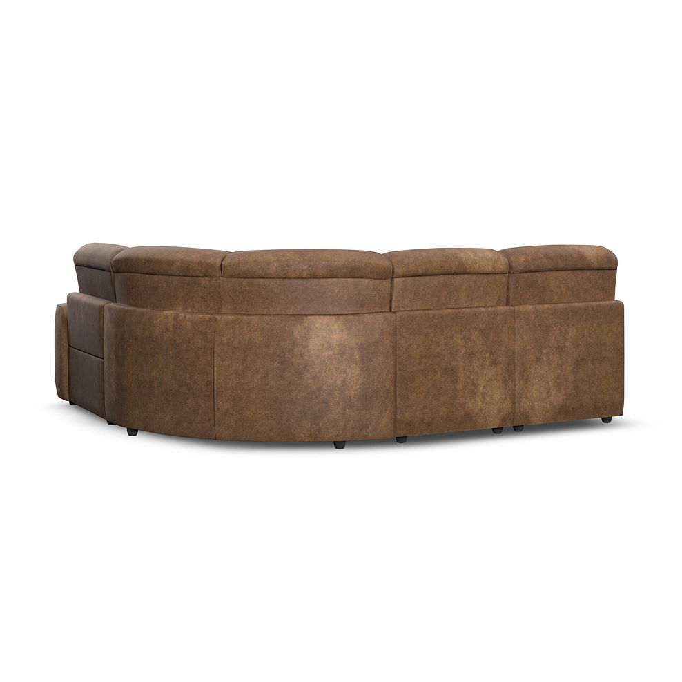 Cohen Group 5 Electric Recliner in Ranch Brown Fabric 5