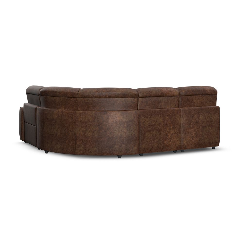 Cohen Group 5 Electric Recliner in Ranch Dark Brown Fabric 5