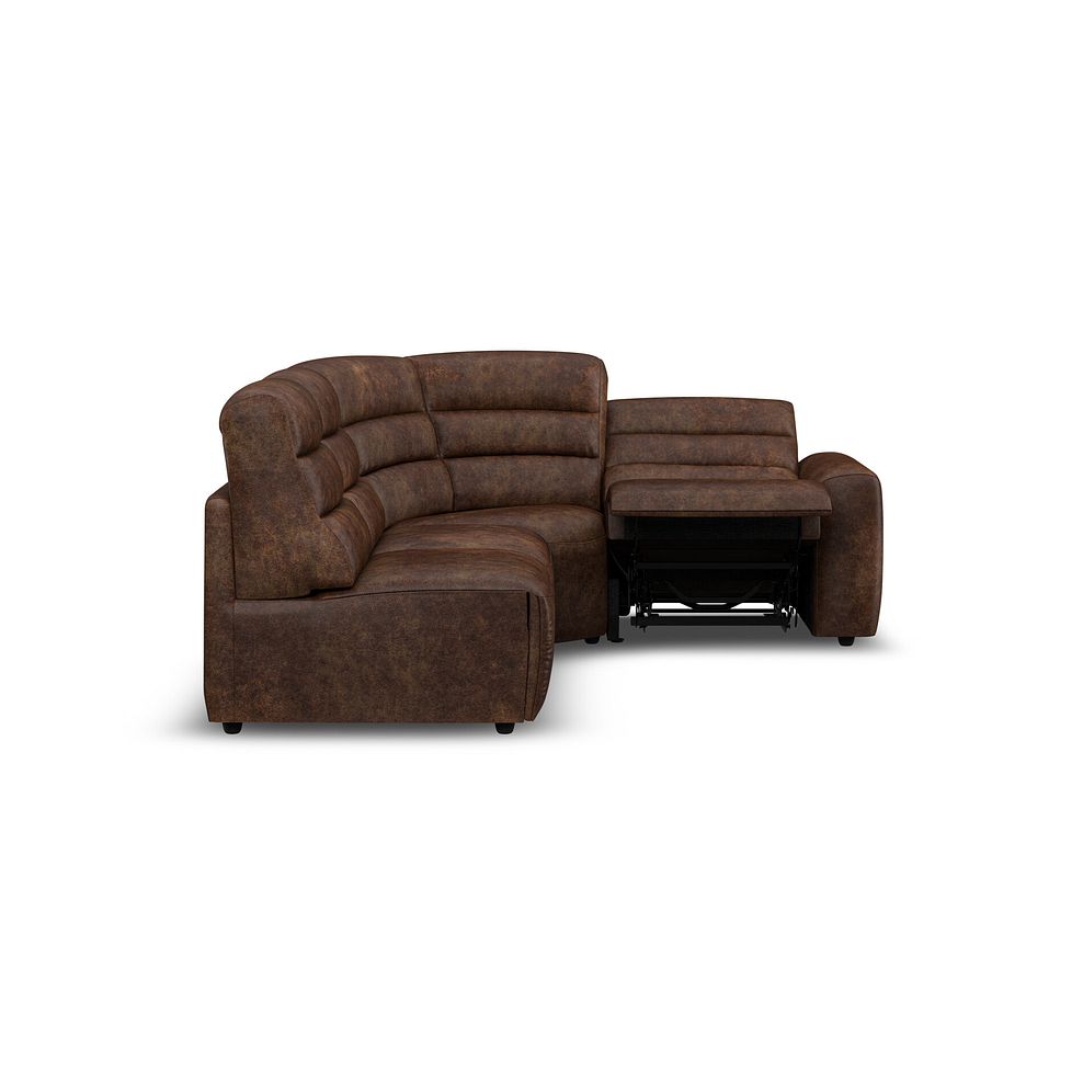 Cohen Group 5 Electric Recliner in Ranch Dark Brown Fabric 7