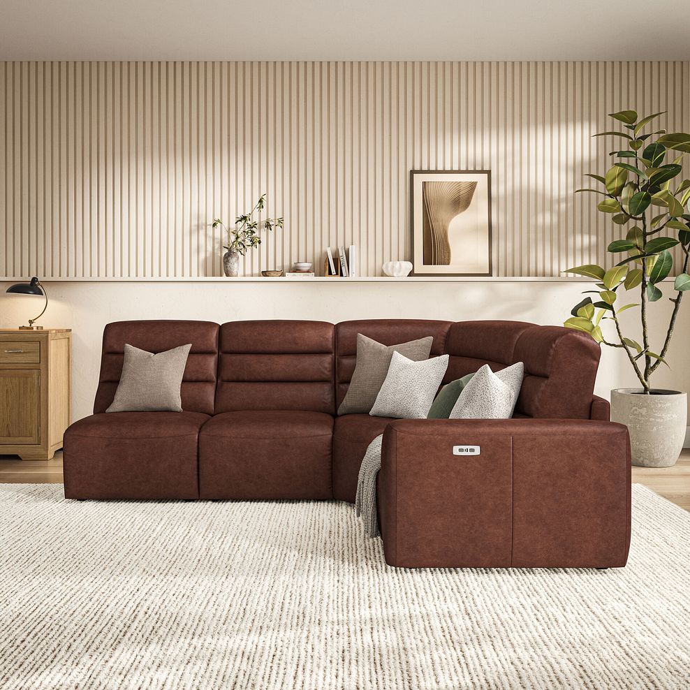 Cohen Group 5 ELectric Recliner in Virgo Chestnut Leather 3