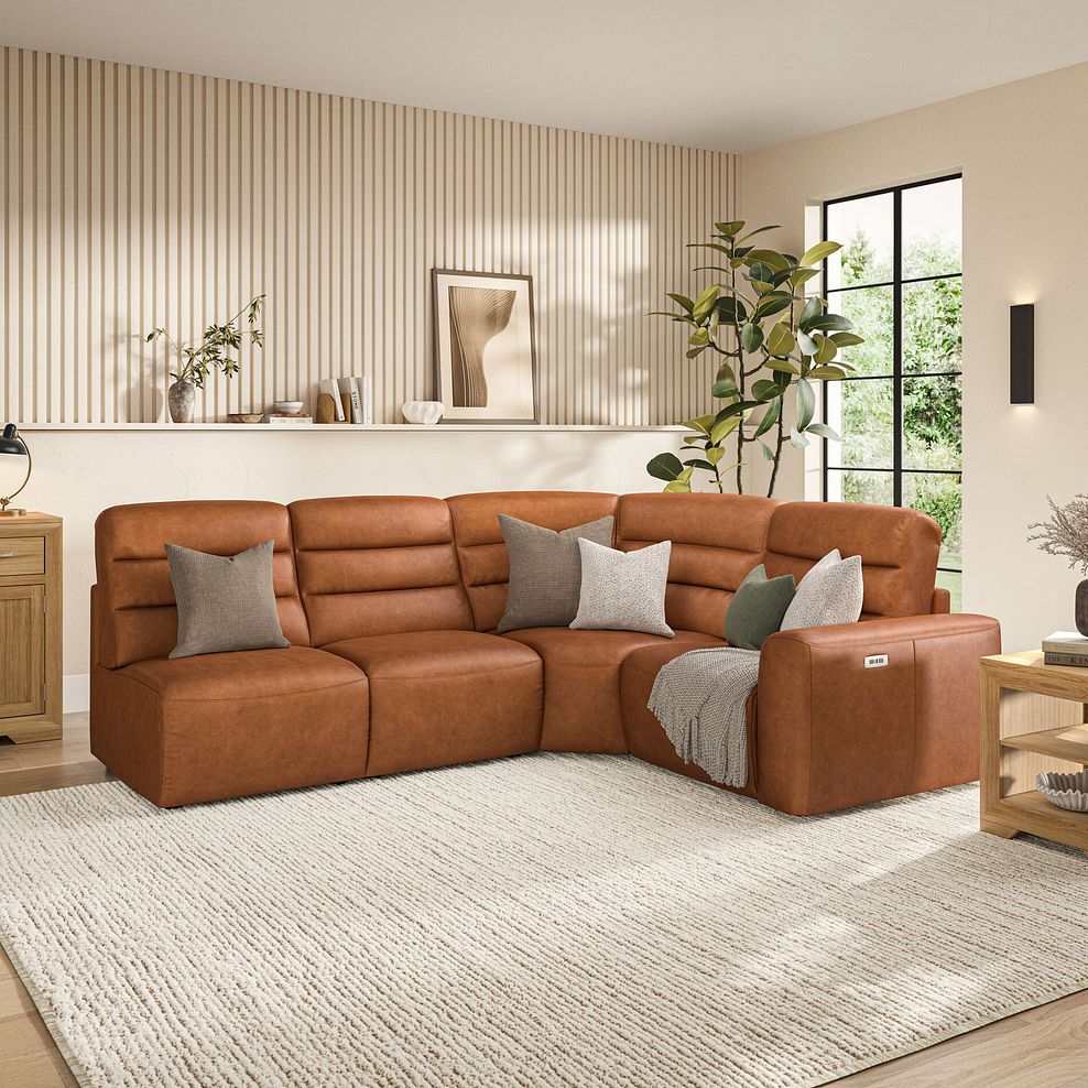 Cohen Group 5 ELectric Recliner in Virgo Cognac Leather 1