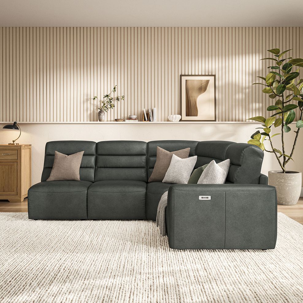 Cohen Group 5 ELectric Recliner in Virgo Lead Leather 3