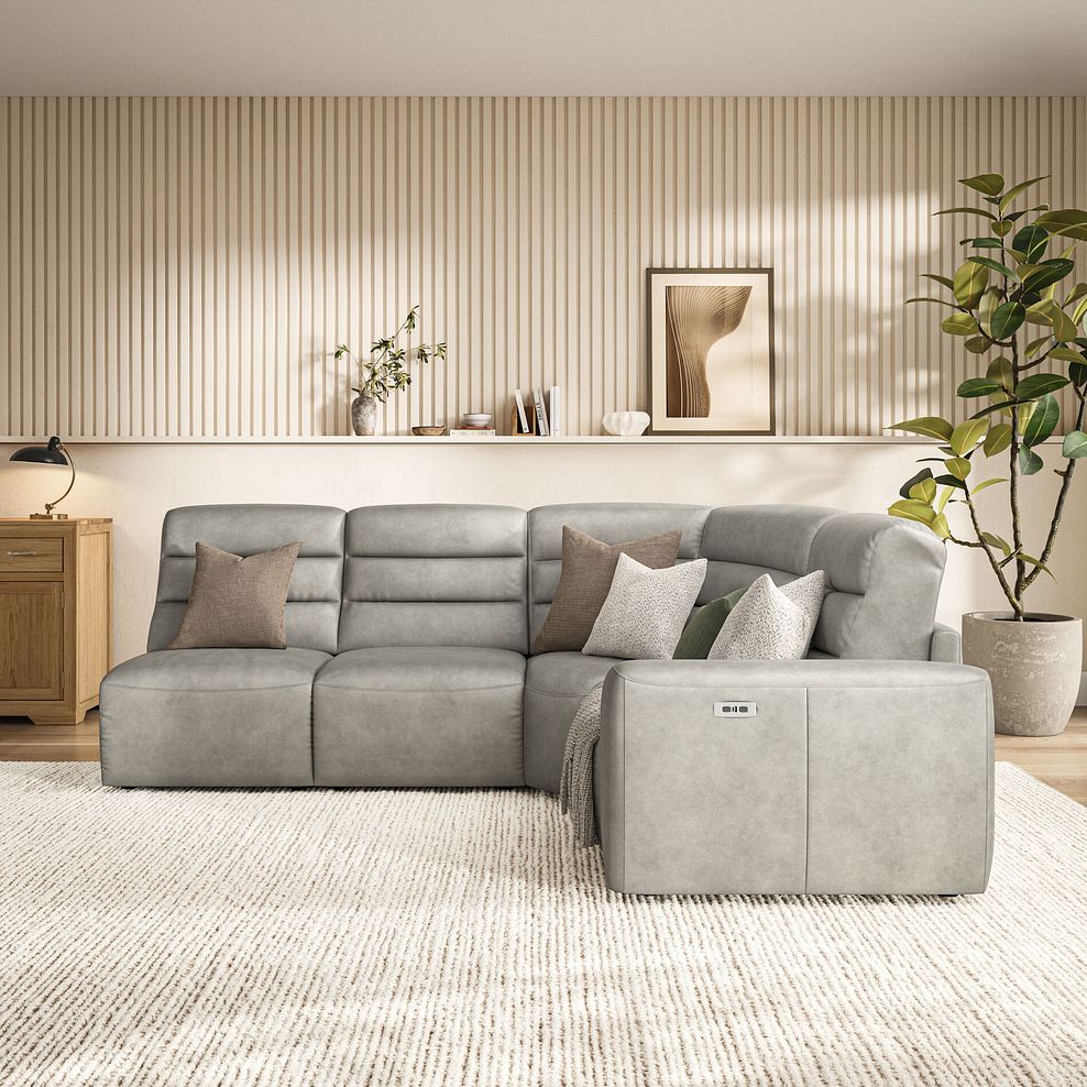 Cohen Group 5 ELectric Recliner in Virgo Platinum Leather 3