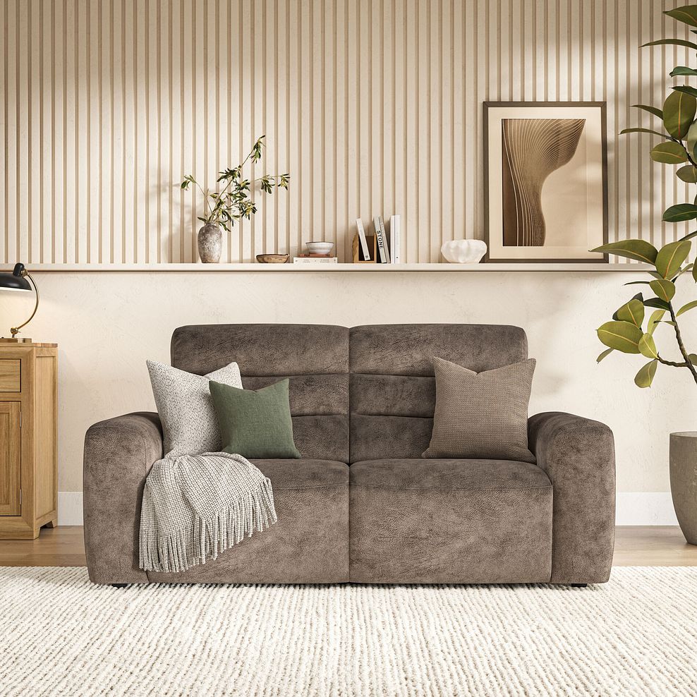 Cohen Group 8 Electric Recliner in  Dapple Chocolate Fabric 3