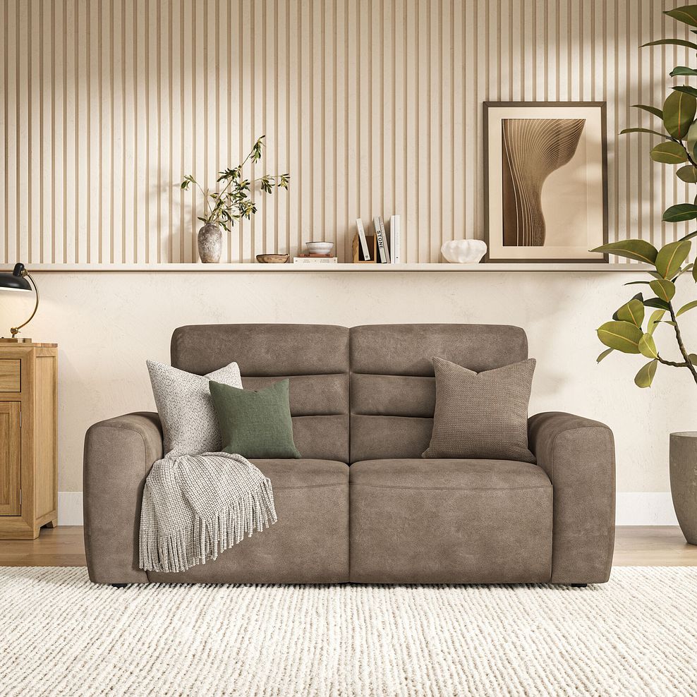 Cohen Group 8 Electric Recliner in Miller Earth Brown Fabric 3