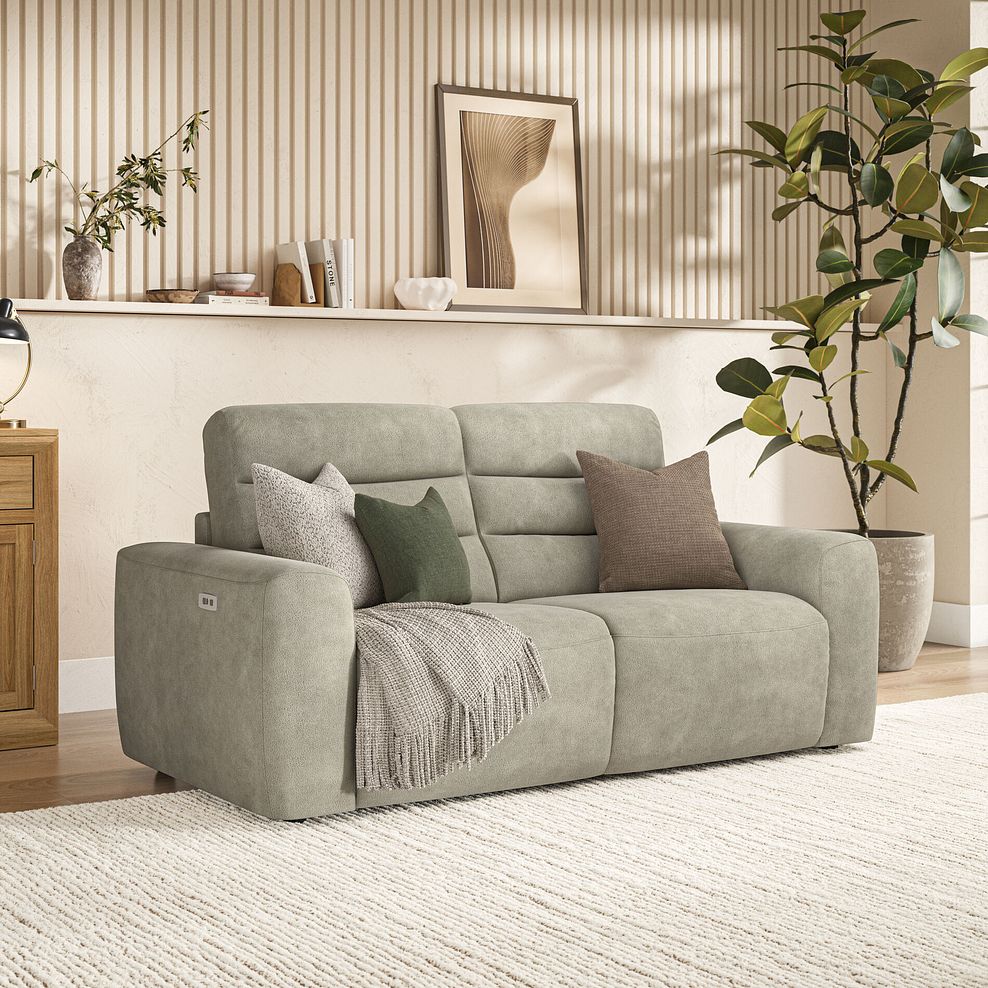 Cohen Group 8 Electric Recliner in Miller Taupe Fabric 1