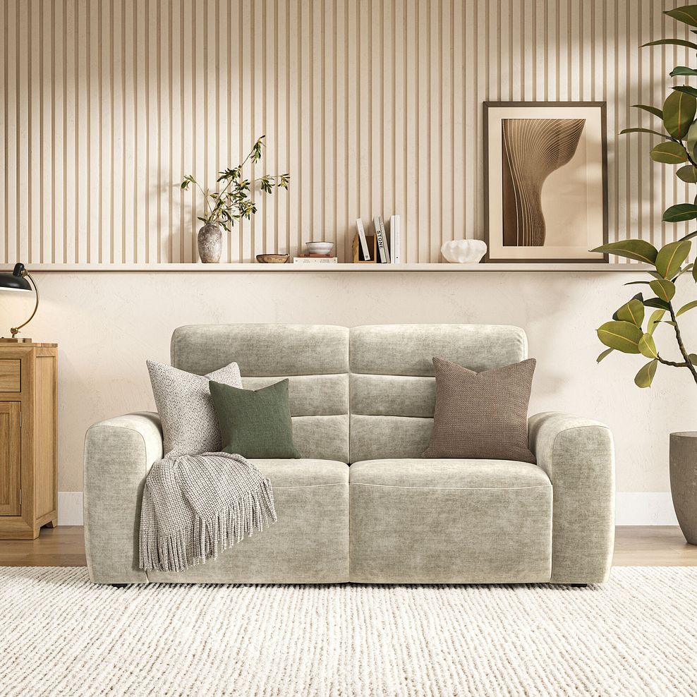 Cohen Group 8 Electric Recliner in Plush Beige Fabric 3