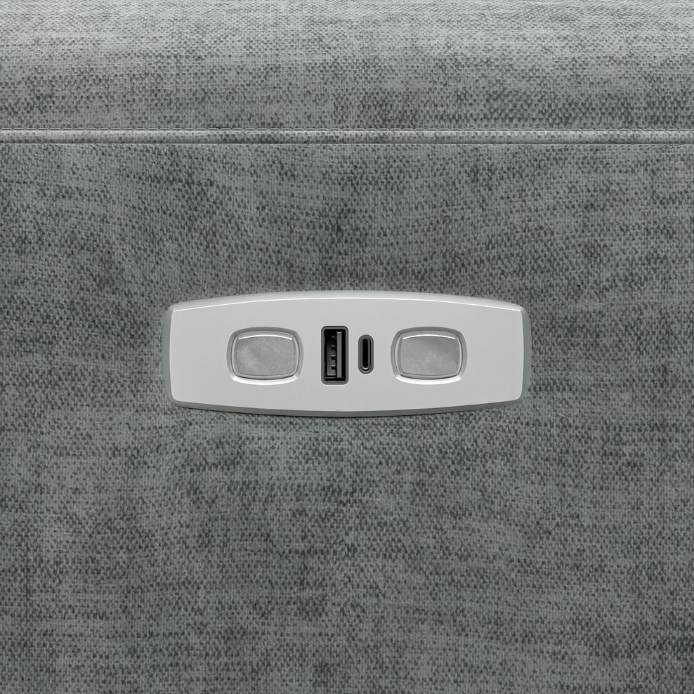 Cohen Group 8 Electric Recliner in Plush Silver Fabric 12