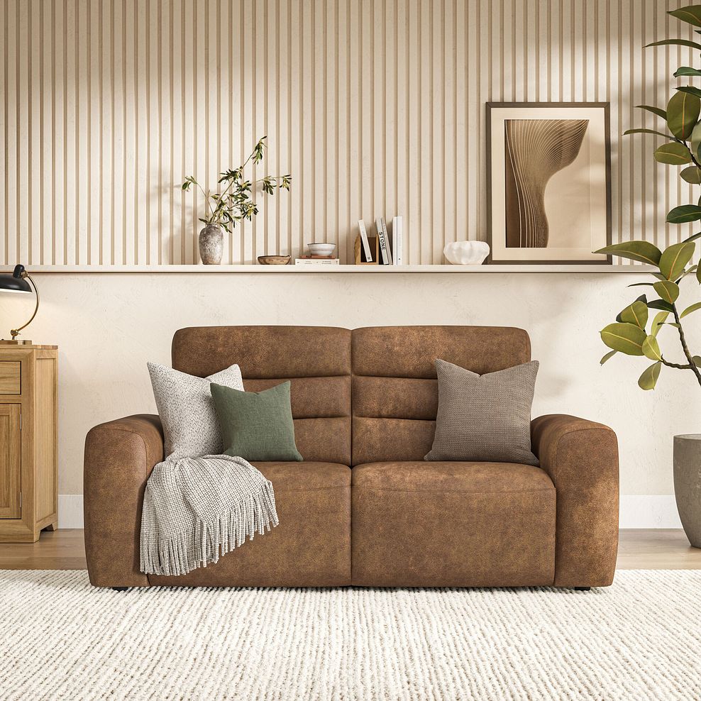 Cohen Group 8 Electric Recliner in Ranch Brown Fabric 3