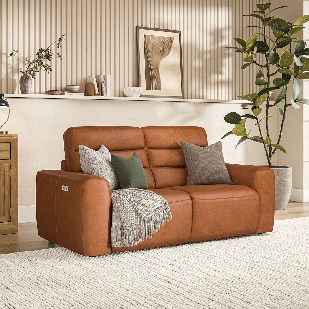Cohen Group 8 Electric Recliner in Virgo Cognac Leather 1