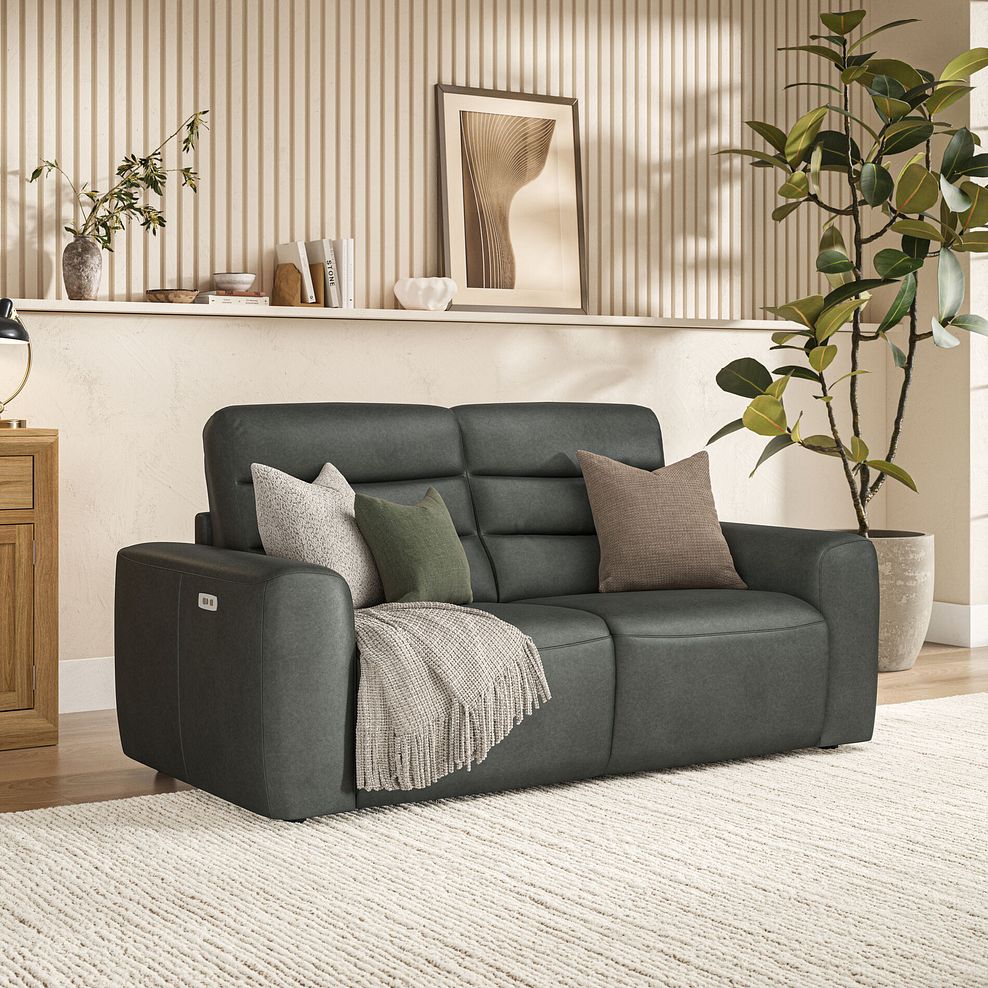 Cohen Group 8 Electric Recliner in Virgo Lead Leather 1