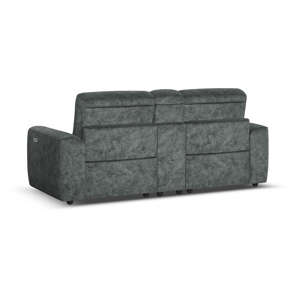 Cohen Group 8 Electric Recliner with 1 console in Dapple Grey Fabric 6