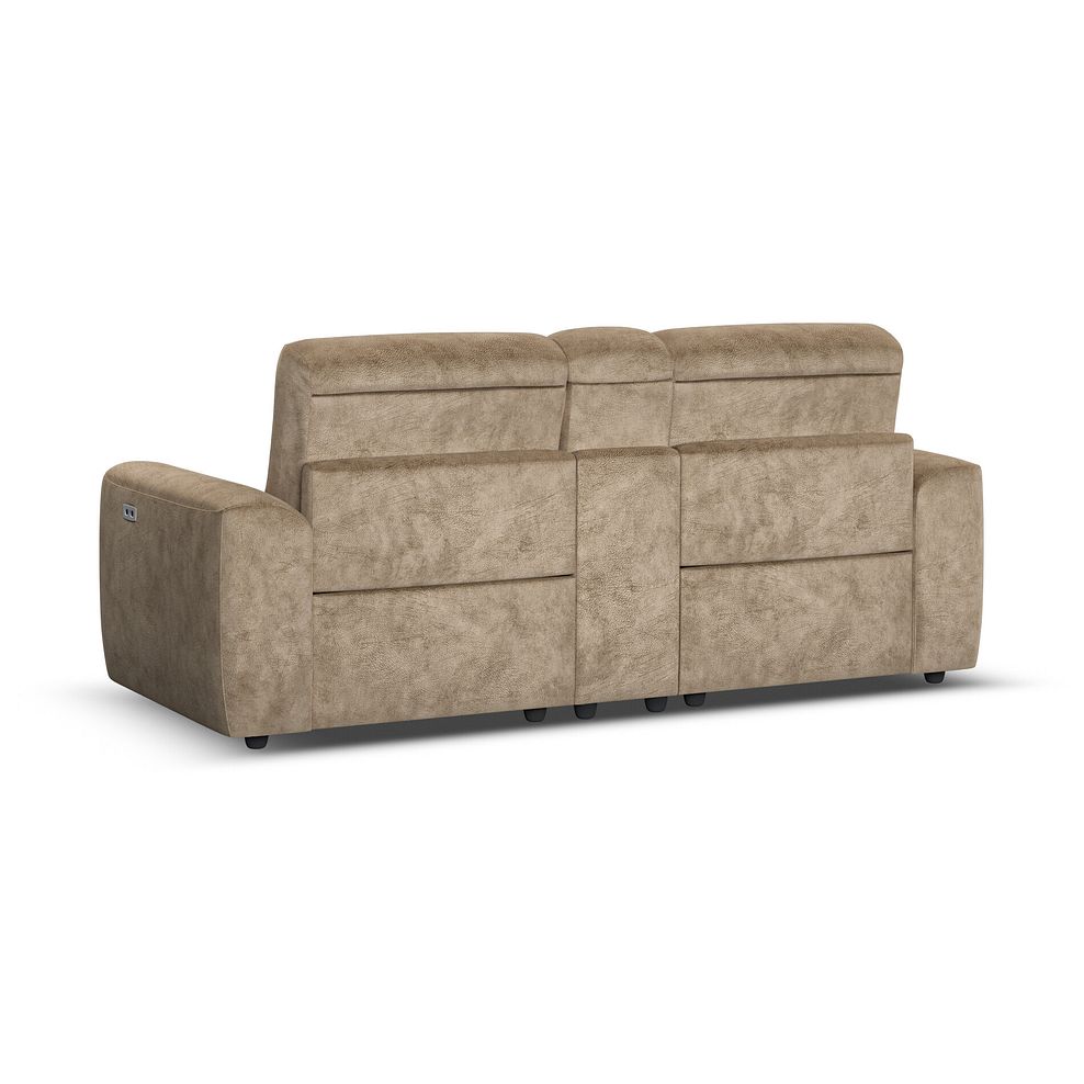 Cohen Group 8 Electric Recliner with 1 console in Dapple Taupe Fabric 6