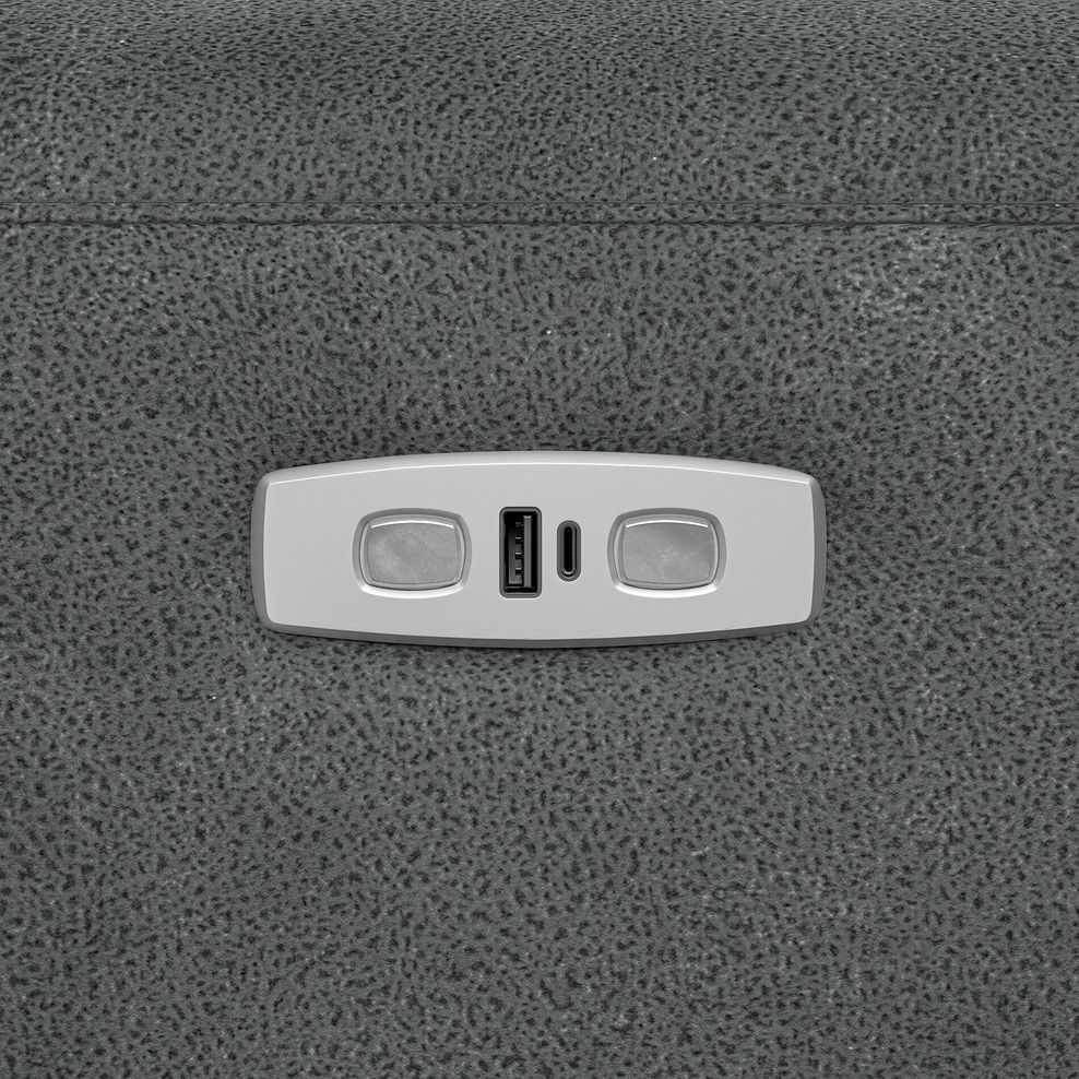 Cohen Group 8 Electric Recliner with 1 console in Miller Grey Fabric 12