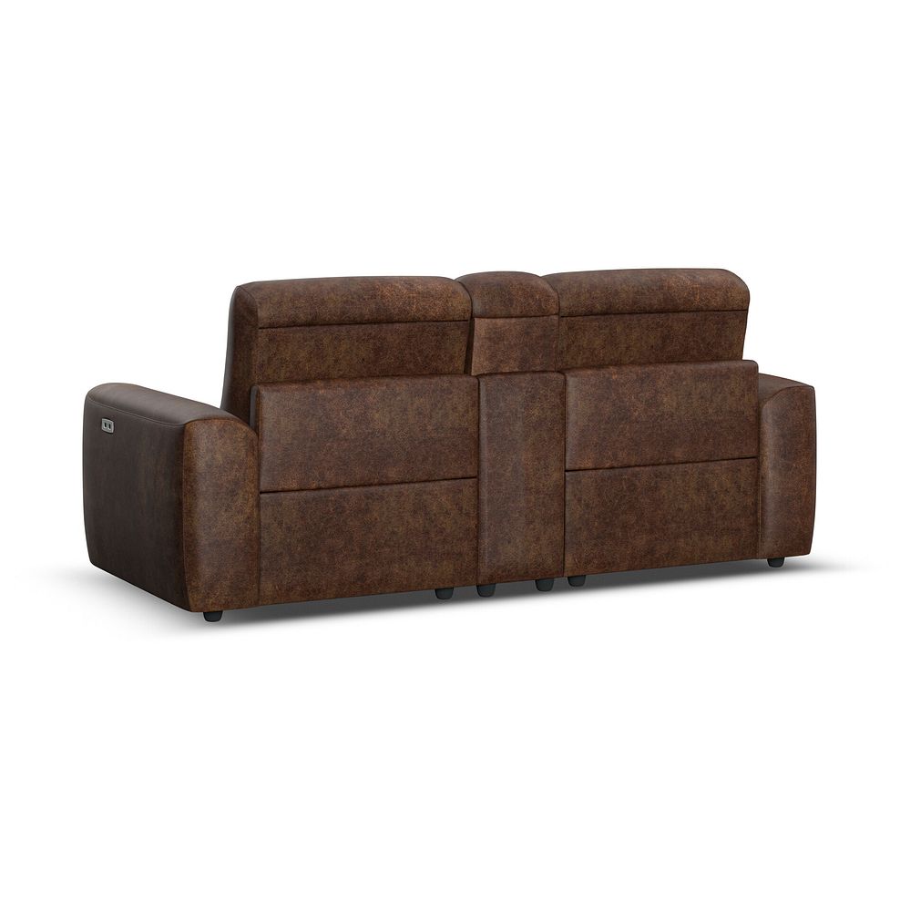Cohen Group 8 Electric Recliner with 1 console in Ranch Dark Brown Fabric 6