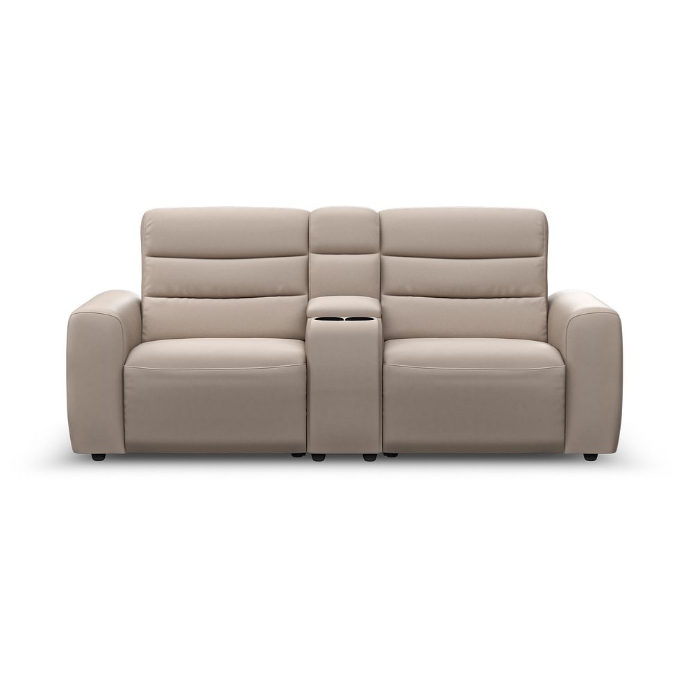 Cohen Group 8 Electric Recliner with 1 console in Virgo Buff Leather 5