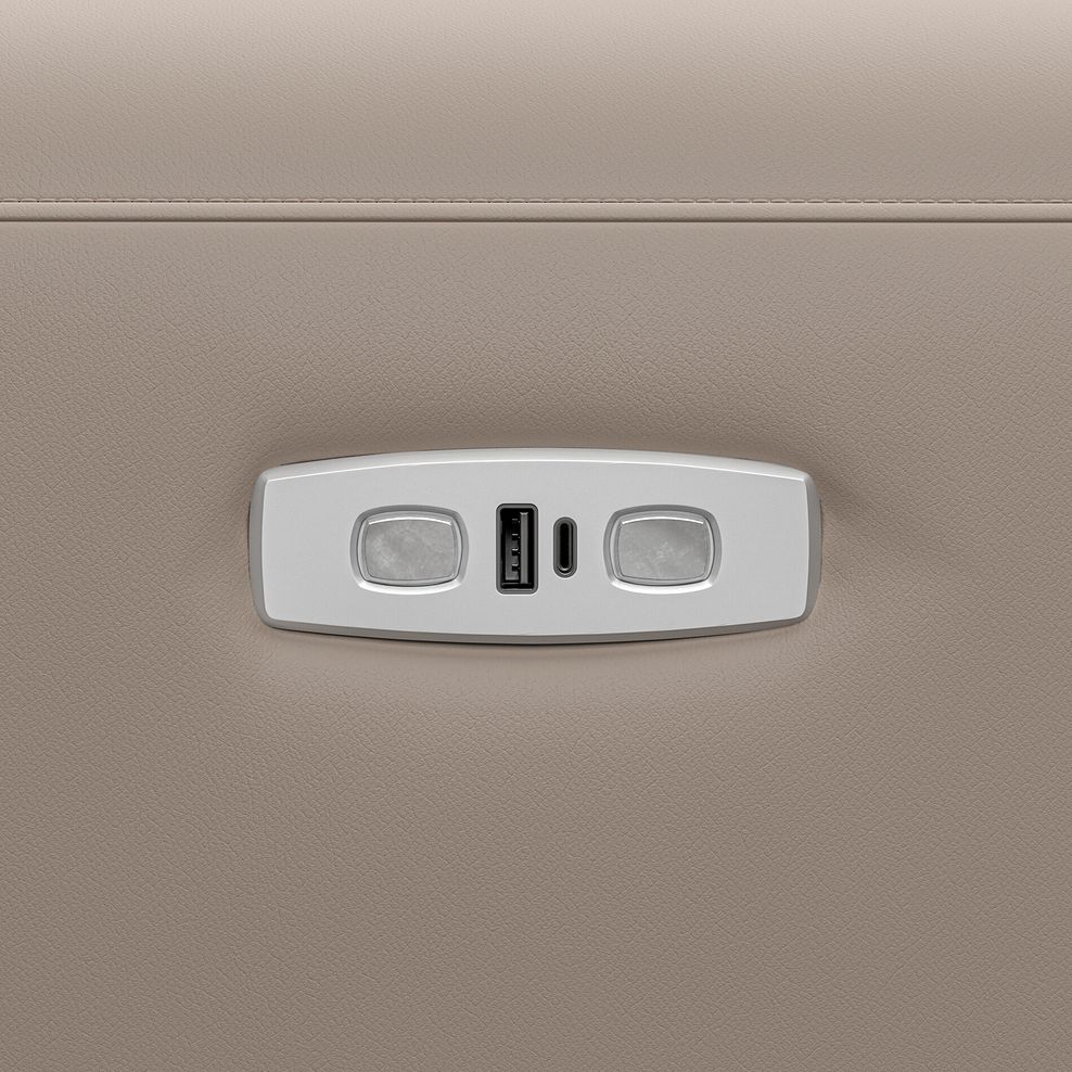 Cohen Group 8 Electric Recliner with 1 console in Virgo Buff Leather 11