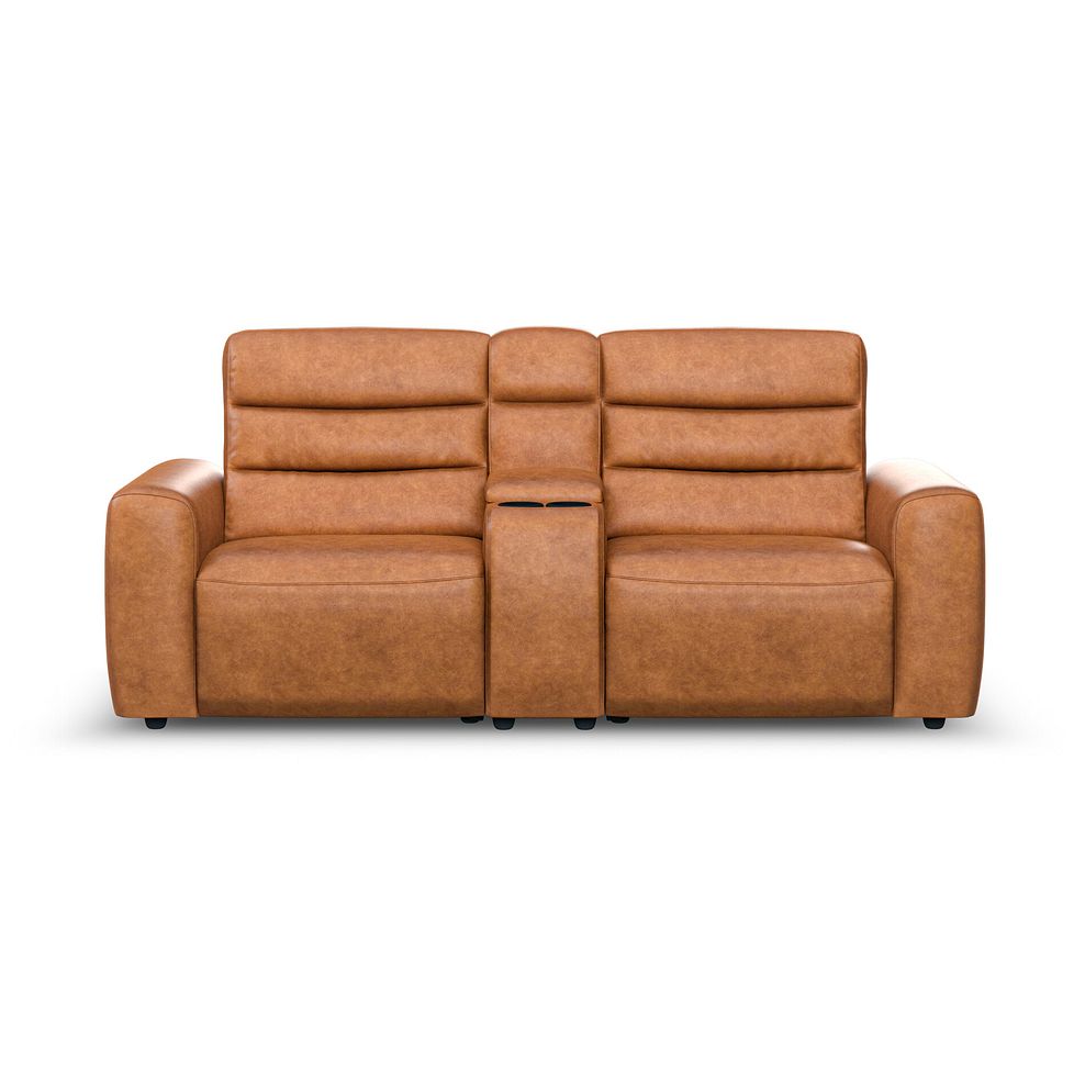Cohen Group 8 Electric Recliner with 1 console in Virgo Cognac Leather 5