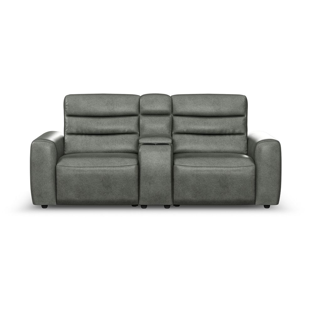 Cohen Group 8 Electric Recliner with 1 console in Virgo Lead Leather 5