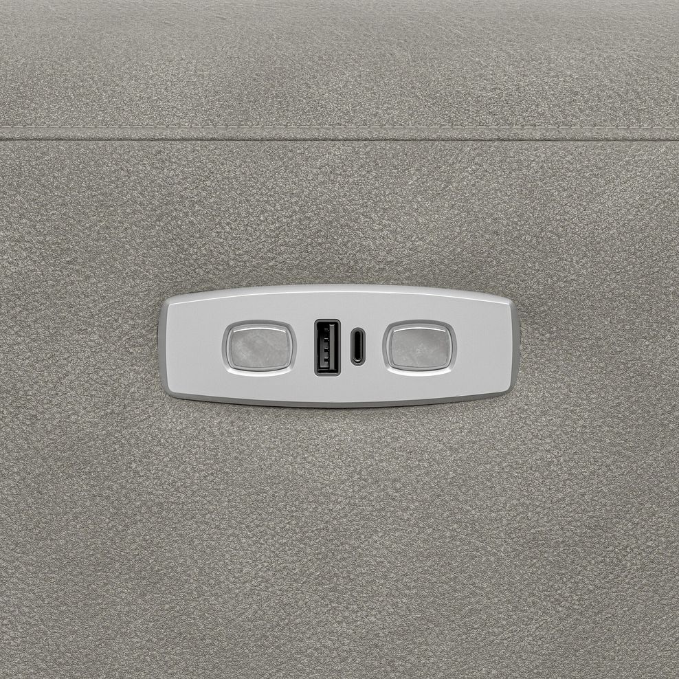 Cohen Group 8 Electric Recliner with 1 console in Virgo Platinum Leather 11