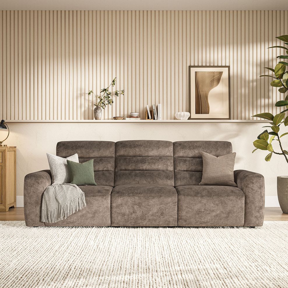 Cohen Group 9 Electric Recliner in Dapple Chocolate Fabric 3