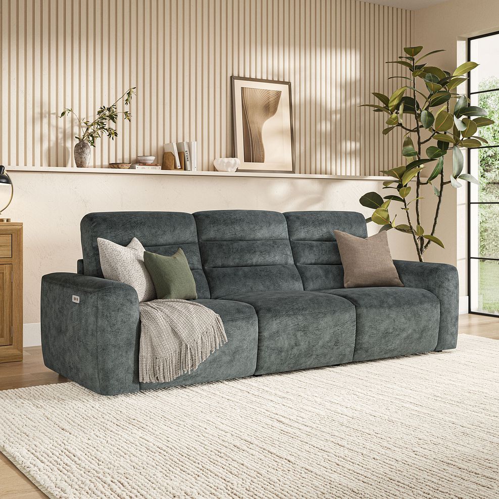 Cohen Group 9 Electric Recliner in Dapple Grey Fabric 1