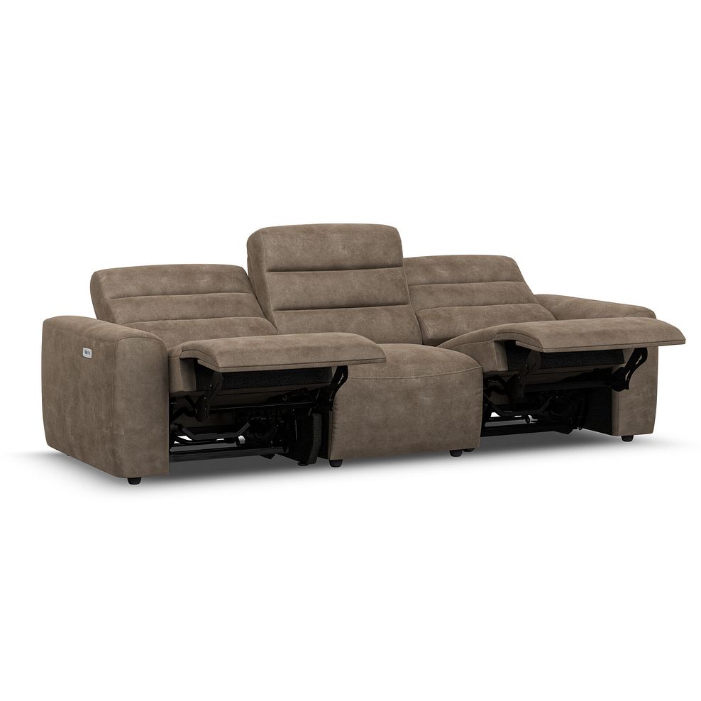 Cohen Group 9 Electric Recliner in Miller Earth Brown Fabric 4