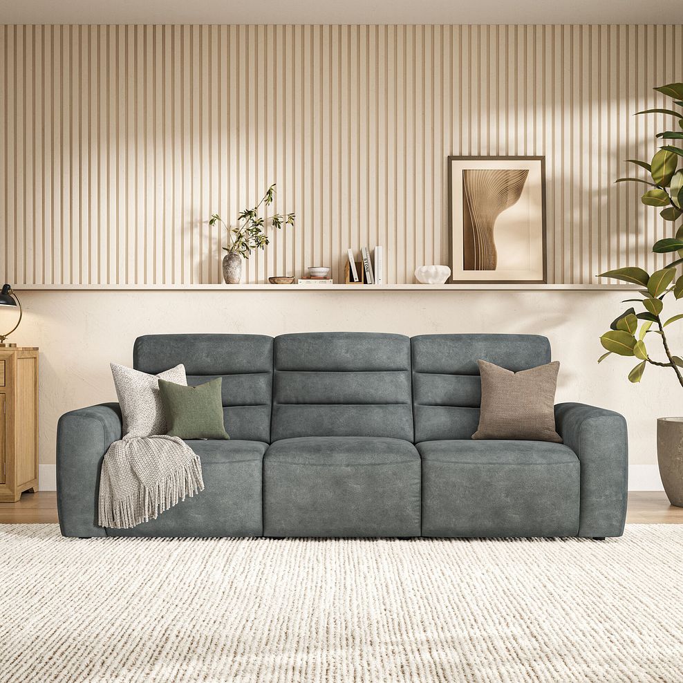 Cohen Group 9 Electric Recliner in Miller Grey Fabric 3