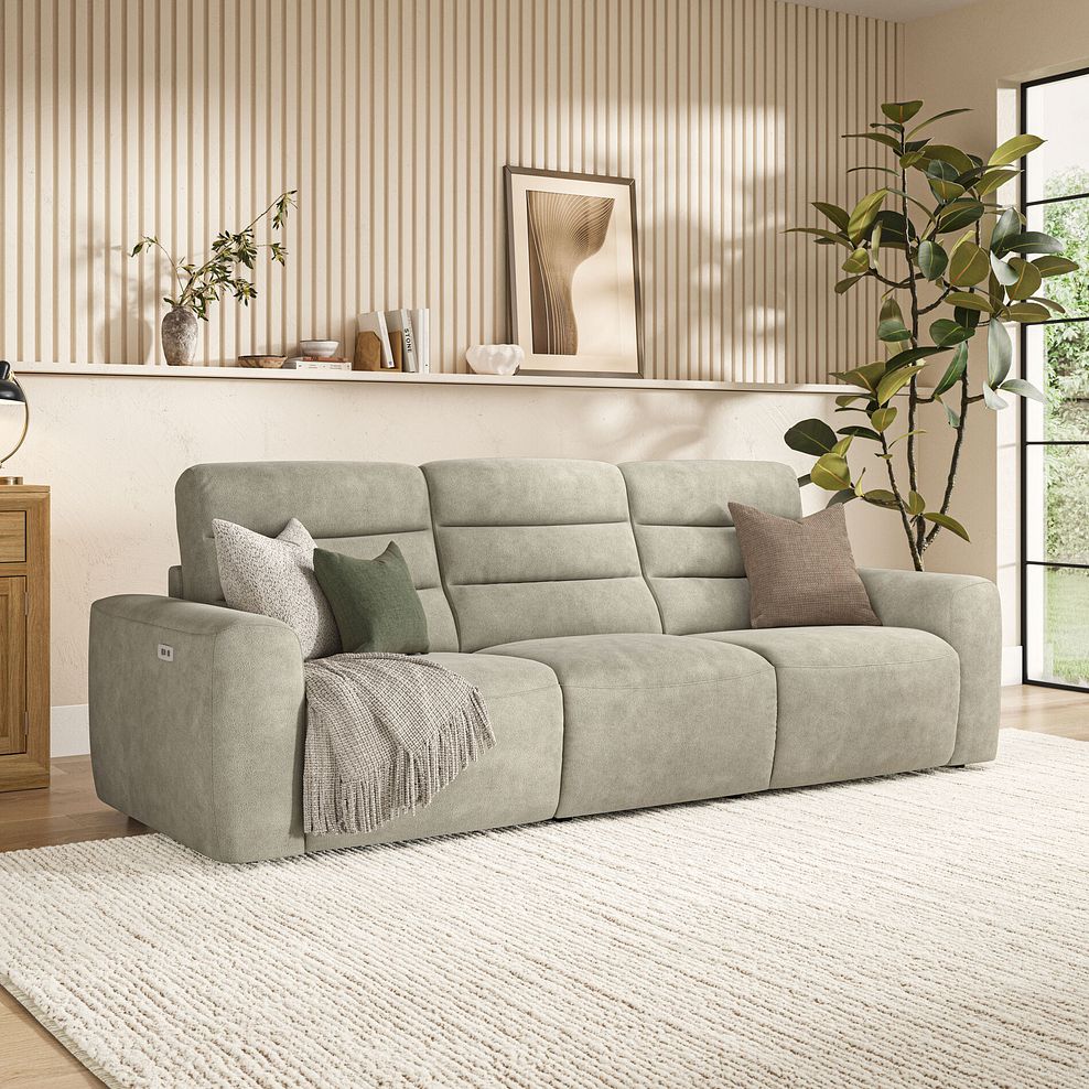 Cohen Group 9 Electric Recliner in Miller Taupe Fabric 1