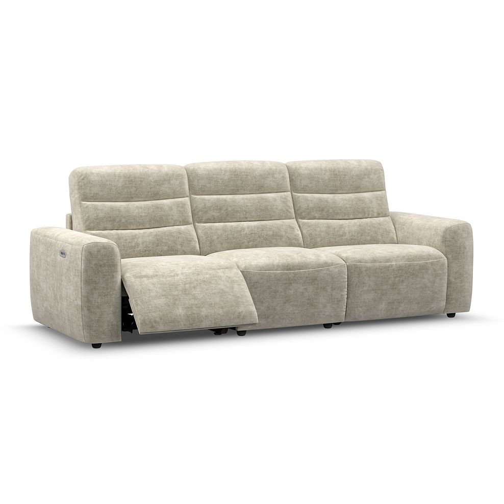 Cohen Group 9 Electric Recliner in Plush Beige Fabric 2