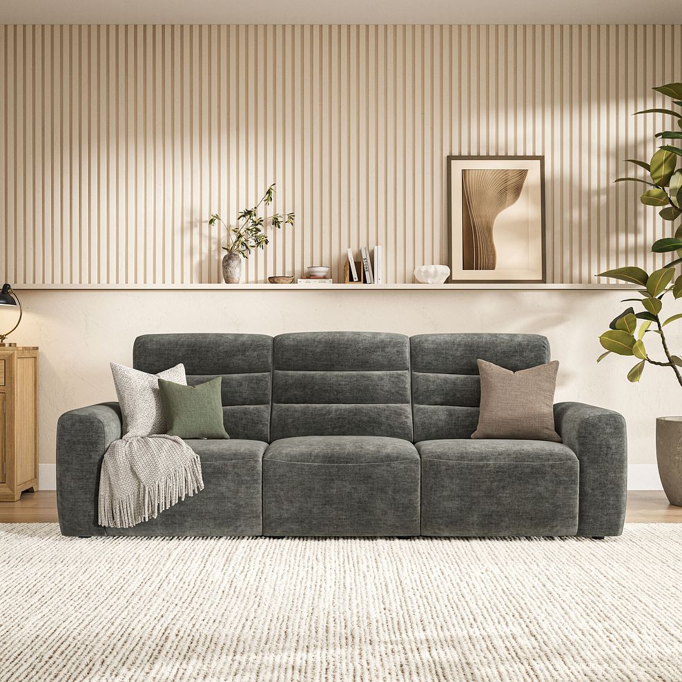 Cohen Group 9 Electric Recliner in Plush Charcoal Fabric 3