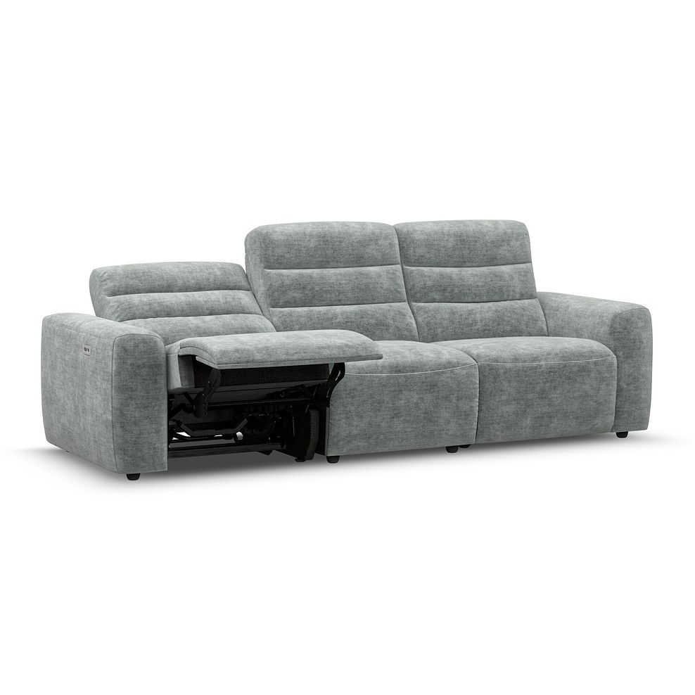Cohen Group 9 Electric Recliner in Plush Silver Fabric 3