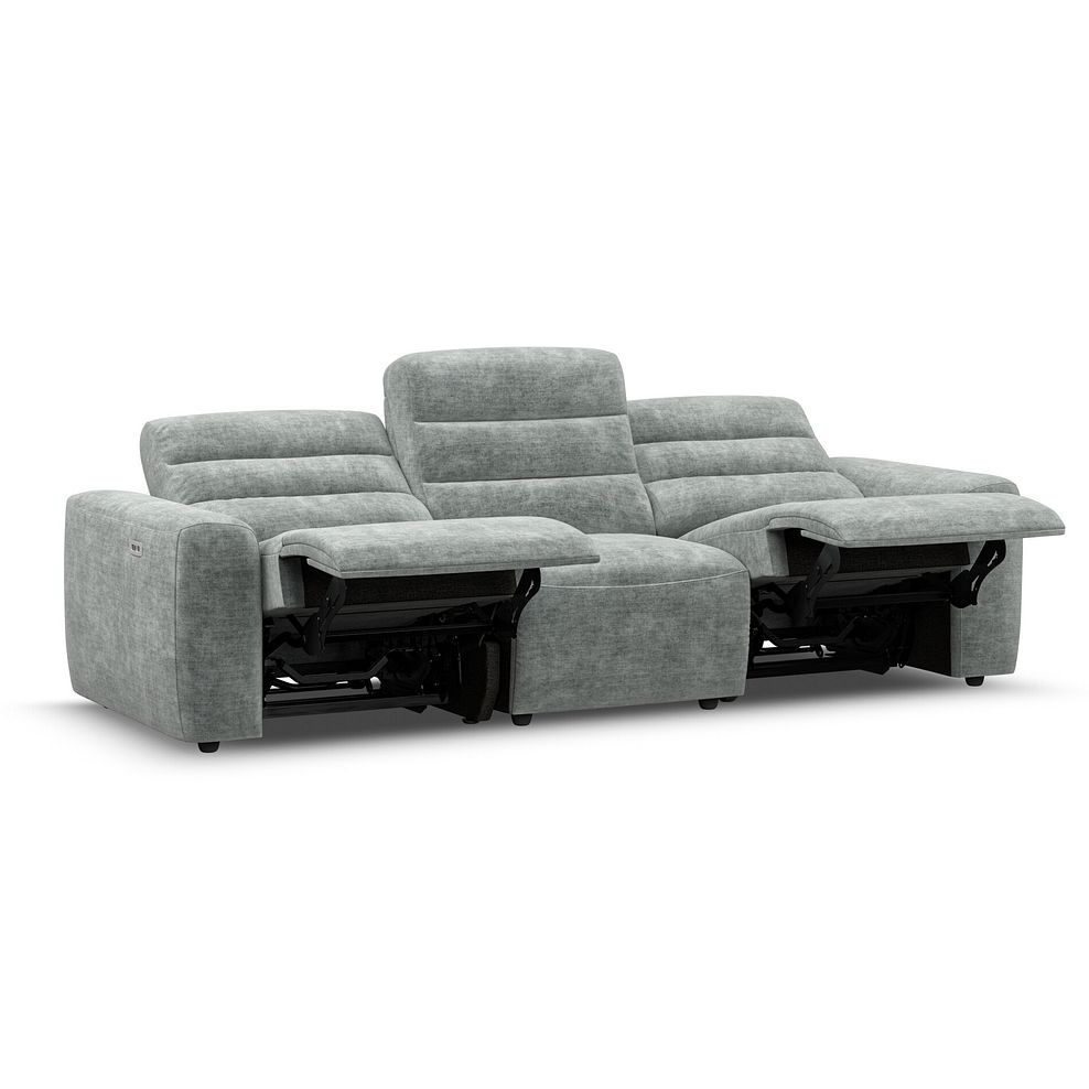 Cohen Group 9 Electric Recliner in Plush Silver Fabric 4