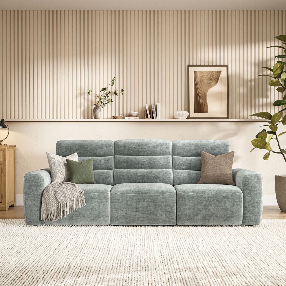 Cohen Group 9 Electric Recliner in Plush Silver Fabric 3